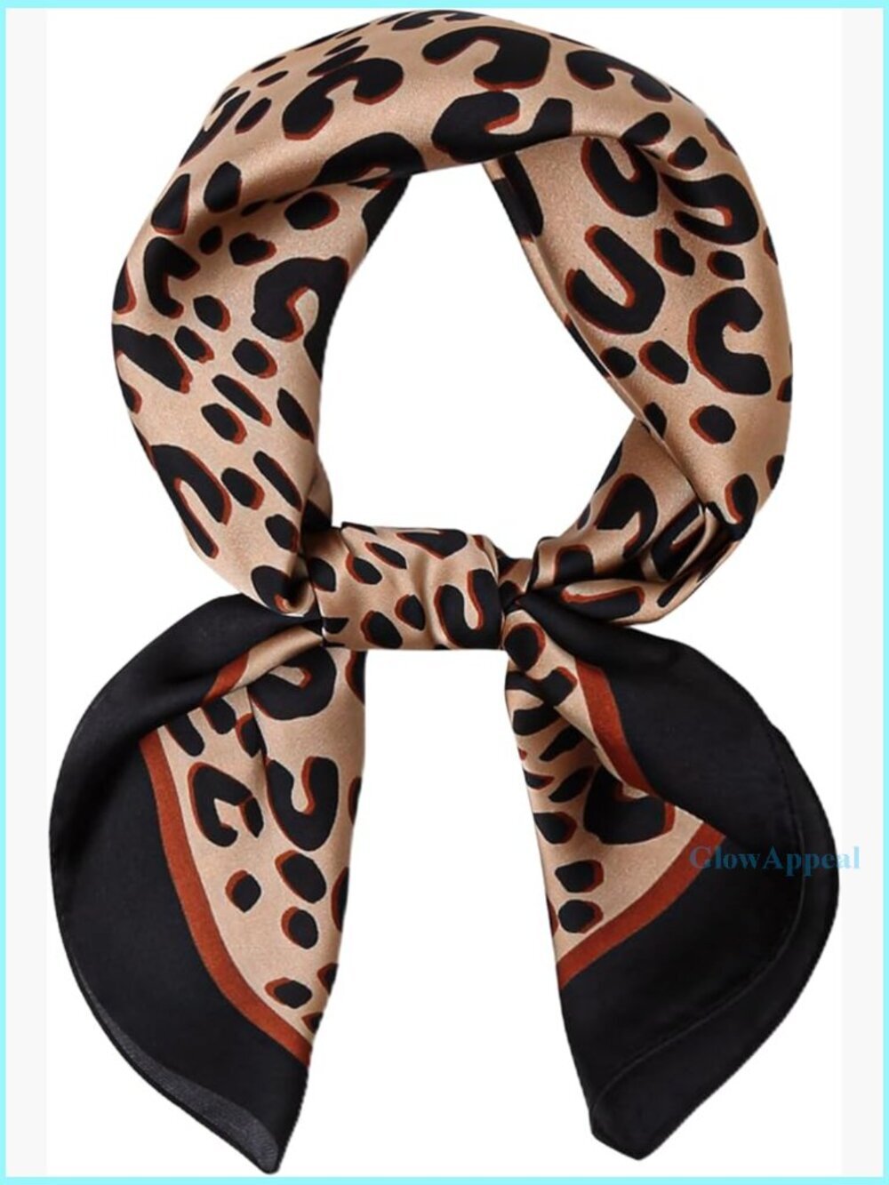 27.5" Square Silk Feeling Satin Scarf for Hair and Neck